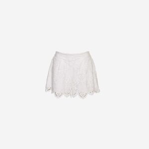 Cara Cara NWT Trish White Embroidered Eyelet Scalloped Shorts, M - PrivaseaVault